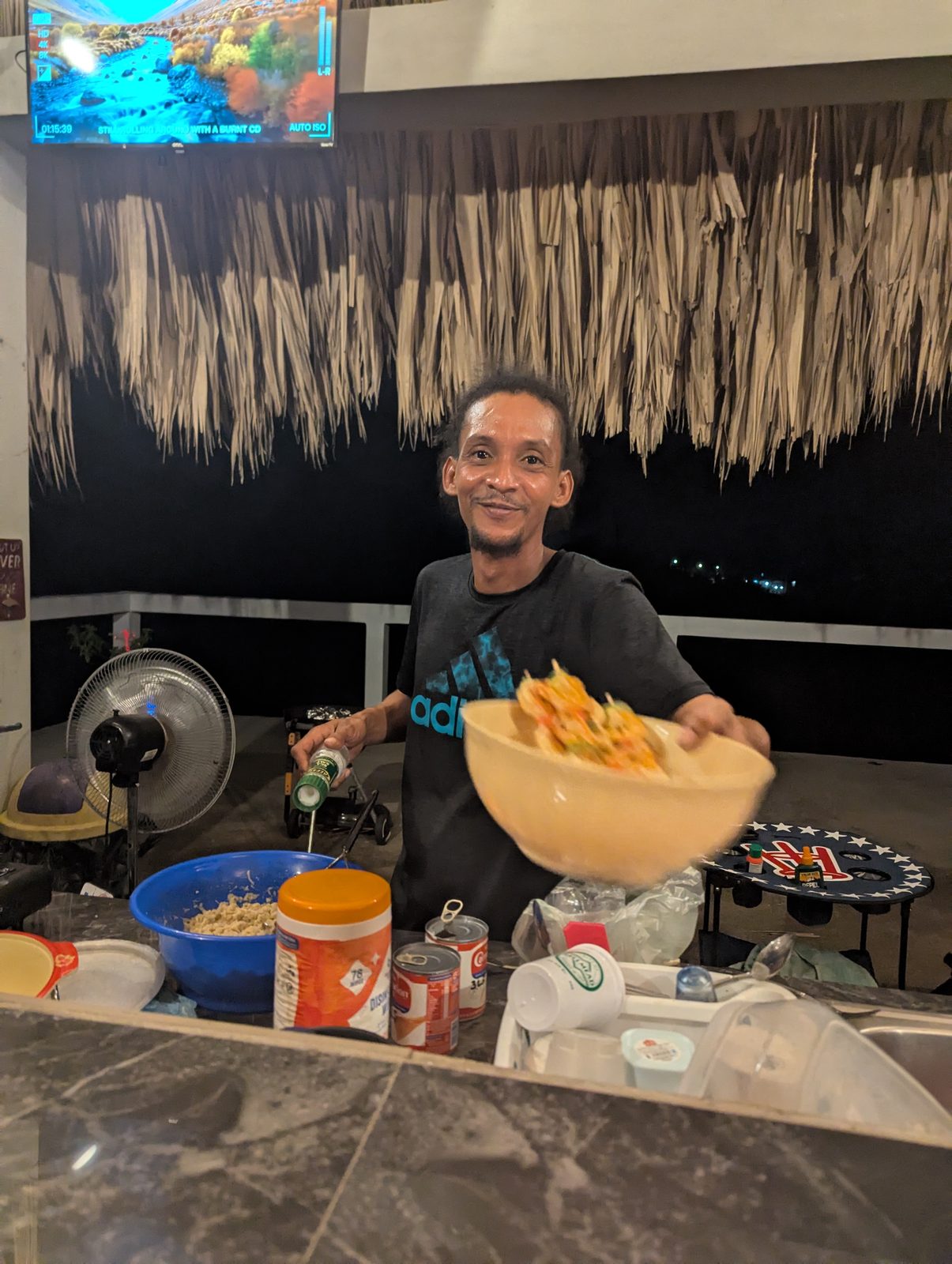 Chef Dale cooking